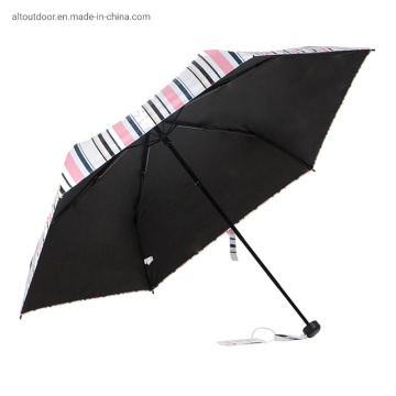 Promotion Full Print Manual UV 4 Folding Umbrella with Log